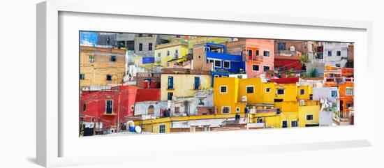 ¡Viva Mexico! Panoramic Collection - Colorful Cityscape Guanajuato IX-Philippe Hugonnard-Framed Photographic Print