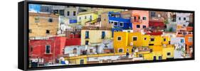 ¡Viva Mexico! Panoramic Collection - Colorful Cityscape Guanajuato IX-Philippe Hugonnard-Framed Stretched Canvas