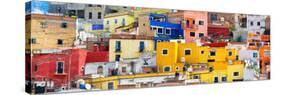 ¡Viva Mexico! Panoramic Collection - Colorful Cityscape Guanajuato IX-Philippe Hugonnard-Stretched Canvas