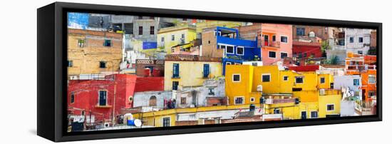¡Viva Mexico! Panoramic Collection - Colorful Cityscape Guanajuato IX-Philippe Hugonnard-Framed Stretched Canvas