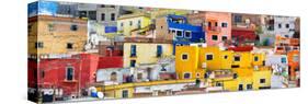 ¡Viva Mexico! Panoramic Collection - Colorful Cityscape Guanajuato IX-Philippe Hugonnard-Stretched Canvas