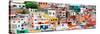 ¡Viva Mexico! Panoramic Collection - Colorful Cityscape - Guanajuato X-Philippe Hugonnard-Stretched Canvas