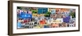 ¡Viva Mexico! Panoramic Collection - Colorful Cityscape Guanajuato X-Philippe Hugonnard-Framed Photographic Print