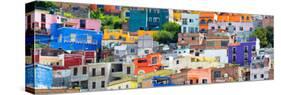 ¡Viva Mexico! Panoramic Collection - Colorful Cityscape Guanajuato X-Philippe Hugonnard-Stretched Canvas
