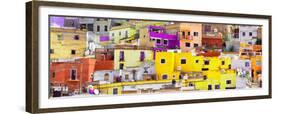 ¡Viva Mexico! Panoramic Collection - Colorful Cityscape Guanajuato XI-Philippe Hugonnard-Framed Premium Photographic Print