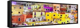 ¡Viva Mexico! Panoramic Collection - Colorful Cityscape Guanajuato XI-Philippe Hugonnard-Framed Stretched Canvas