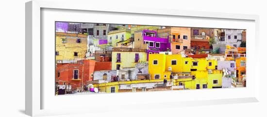 ¡Viva Mexico! Panoramic Collection - Colorful Cityscape Guanajuato XI-Philippe Hugonnard-Framed Photographic Print