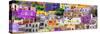 ¡Viva Mexico! Panoramic Collection - Colorful Cityscape Guanajuato XII-Philippe Hugonnard-Stretched Canvas