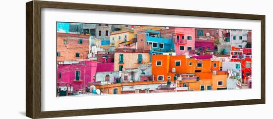 ¡Viva Mexico! Panoramic Collection - Colorful Cityscape Guanajuato XIII-Philippe Hugonnard-Framed Photographic Print