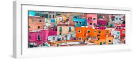 ¡Viva Mexico! Panoramic Collection - Colorful Cityscape Guanajuato XIII-Philippe Hugonnard-Framed Photographic Print