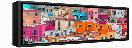 ¡Viva Mexico! Panoramic Collection - Colorful Cityscape Guanajuato XIII-Philippe Hugonnard-Framed Stretched Canvas