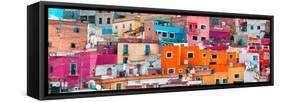 ¡Viva Mexico! Panoramic Collection - Colorful Cityscape Guanajuato XIII-Philippe Hugonnard-Framed Stretched Canvas