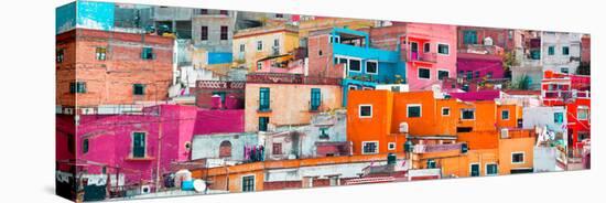 ¡Viva Mexico! Panoramic Collection - Colorful Cityscape Guanajuato XIII-Philippe Hugonnard-Stretched Canvas