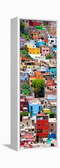 ¡Viva Mexico! Panoramic Collection - Colorful Cityscape - Guanajuato-Philippe Hugonnard-Framed Stretched Canvas