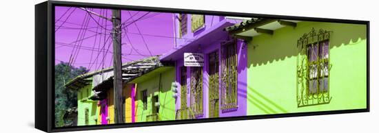 ¡Viva Mexico! Panoramic Collection - Colorful Houses in San Cristobal IV-Philippe Hugonnard-Framed Stretched Canvas