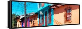 ¡Viva Mexico! Panoramic Collection - Colorful Houses in San Cristobal-Philippe Hugonnard-Framed Stretched Canvas