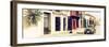 ¡Viva Mexico! Panoramic Collection - Colorful Mexican Street with Black VW Beetle III-Philippe Hugonnard-Framed Photographic Print