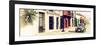 ¡Viva Mexico! Panoramic Collection - Colorful Mexican Street with Black VW Beetle III-Philippe Hugonnard-Framed Photographic Print