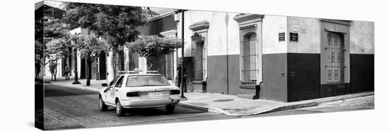 ¡Viva Mexico! Panoramic Collection - Colorful Mexican Street with Yellow Taxi II-Philippe Hugonnard-Stretched Canvas