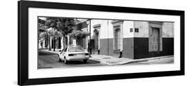 ¡Viva Mexico! Panoramic Collection - Colorful Mexican Street with Yellow Taxi II-Philippe Hugonnard-Framed Photographic Print