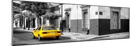 ¡Viva Mexico! Panoramic Collection - Colorful Mexican Street with Yellow Taxi III-Philippe Hugonnard-Mounted Photographic Print