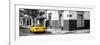 ¡Viva Mexico! Panoramic Collection - Colorful Mexican Street with Yellow Taxi III-Philippe Hugonnard-Framed Photographic Print