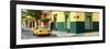 ¡Viva Mexico! Panoramic Collection - Colorful Mexican Street with Yellow Taxi-Philippe Hugonnard-Framed Photographic Print