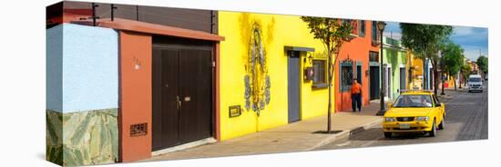 ¡Viva Mexico! Panoramic Collection - Colorful Mexican Street-Philippe Hugonnard-Stretched Canvas