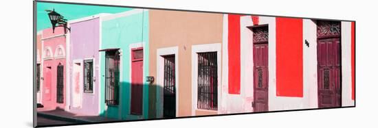 ¡Viva Mexico! Panoramic Collection - Colorful Street Campeche II-Philippe Hugonnard-Mounted Photographic Print