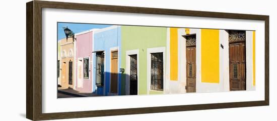 ¡Viva Mexico! Panoramic Collection - Colorful Street Campeche-Philippe Hugonnard-Framed Photographic Print