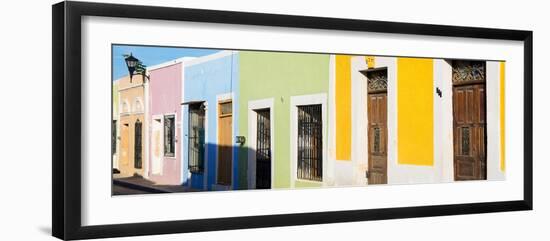 ¡Viva Mexico! Panoramic Collection - Colorful Street Campeche-Philippe Hugonnard-Framed Photographic Print