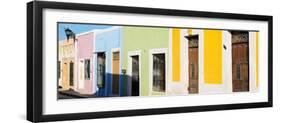 ¡Viva Mexico! Panoramic Collection - Colorful Street Campeche-Philippe Hugonnard-Framed Photographic Print