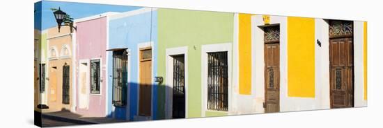¡Viva Mexico! Panoramic Collection - Colorful Street Campeche-Philippe Hugonnard-Stretched Canvas