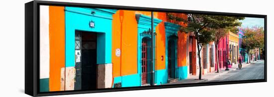 ¡Viva Mexico! Panoramic Collection - Colorful Street in Oaxaca II-Philippe Hugonnard-Framed Stretched Canvas