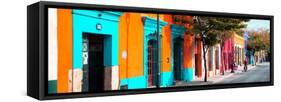 ¡Viva Mexico! Panoramic Collection - Colorful Street in Oaxaca II-Philippe Hugonnard-Framed Stretched Canvas