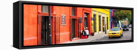 ¡Viva Mexico! Panoramic Collection - Colorful Street in Oaxaca VII-Philippe Hugonnard-Framed Stretched Canvas