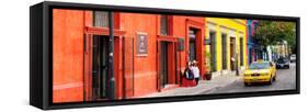 ¡Viva Mexico! Panoramic Collection - Colorful Street in Oaxaca VII-Philippe Hugonnard-Framed Stretched Canvas