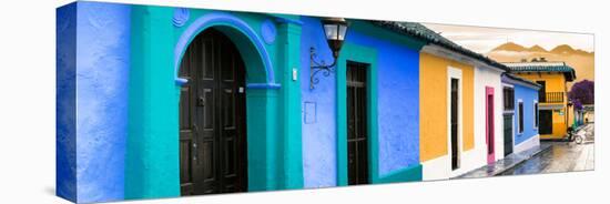 ¡Viva Mexico! Panoramic Collection - Colorful Street Scene San Cristobal de Las Casas II-Philippe Hugonnard-Stretched Canvas