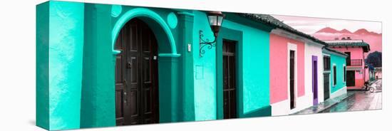 ¡Viva Mexico! Panoramic Collection - Colorful Street Scene San Cristobal de Las Casas III-Philippe Hugonnard-Stretched Canvas