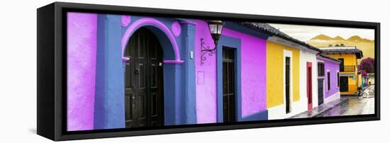 ¡Viva Mexico! Panoramic Collection - Colorful Street Scene San Cristobal de Las Casas IV-Philippe Hugonnard-Framed Stretched Canvas