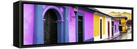 ¡Viva Mexico! Panoramic Collection - Colorful Street Scene San Cristobal de Las Casas IV-Philippe Hugonnard-Framed Stretched Canvas