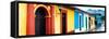 ¡Viva Mexico! Panoramic Collection - Colorful Street Scene San Cristobal de Las Casas-Philippe Hugonnard-Framed Stretched Canvas