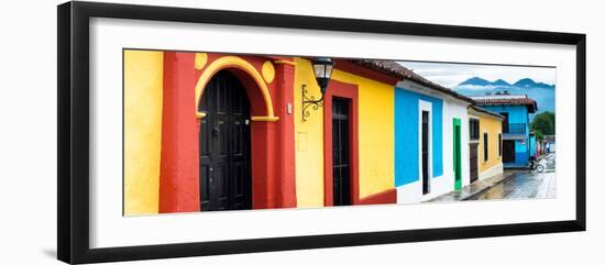 ¡Viva Mexico! Panoramic Collection - Colorful Street Scene San Cristobal de Las Casas-Philippe Hugonnard-Framed Photographic Print