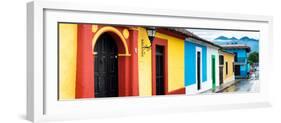 ¡Viva Mexico! Panoramic Collection - Colorful Street Scene San Cristobal de Las Casas-Philippe Hugonnard-Framed Photographic Print