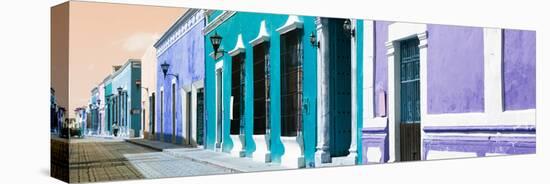 ¡Viva Mexico! Panoramic Collection - Colorful Urban Street IV-Philippe Hugonnard-Stretched Canvas