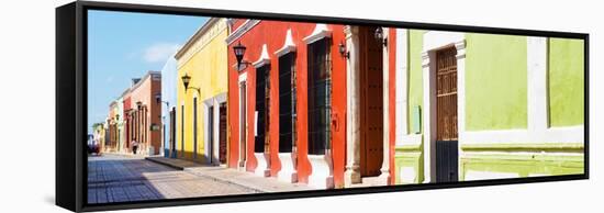 ¡Viva Mexico! Panoramic Collection - Colorful Urban Street-Philippe Hugonnard-Framed Stretched Canvas