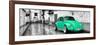 ¡Viva Mexico! Panoramic Collection - Coral Green VW Beetle Car in San Cristobal de Las Casas-Philippe Hugonnard-Framed Photographic Print