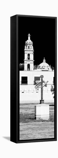 ¡Viva Mexico! Panoramic Collection - Courtyard of a Church in Puebla-Philippe Hugonnard-Framed Stretched Canvas