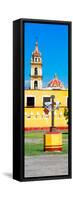 ¡Viva Mexico! Panoramic Collection - Courtyard of a Church - Puebla-Philippe Hugonnard-Framed Stretched Canvas