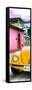 ¡Viva Mexico! Panoramic Collection - Dark Yellow VW Beetle Car and Colorful Houses-Philippe Hugonnard-Framed Stretched Canvas